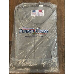 NWT Flying Cross Men’s SS Shirt 4XL Nickel Grey 95R6651